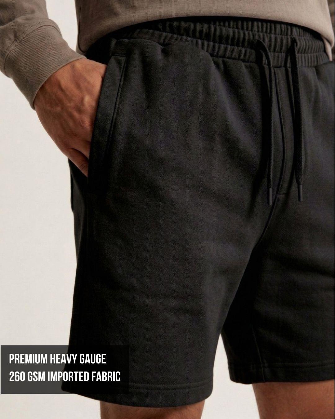 Premium Terry Blend 260 GSM Unisex Relaxed Fit Shorts | Soft, Breathable & Durable - -