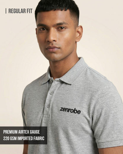 Premium Zenrobe Signature Logo Polo Black Embroidery - -