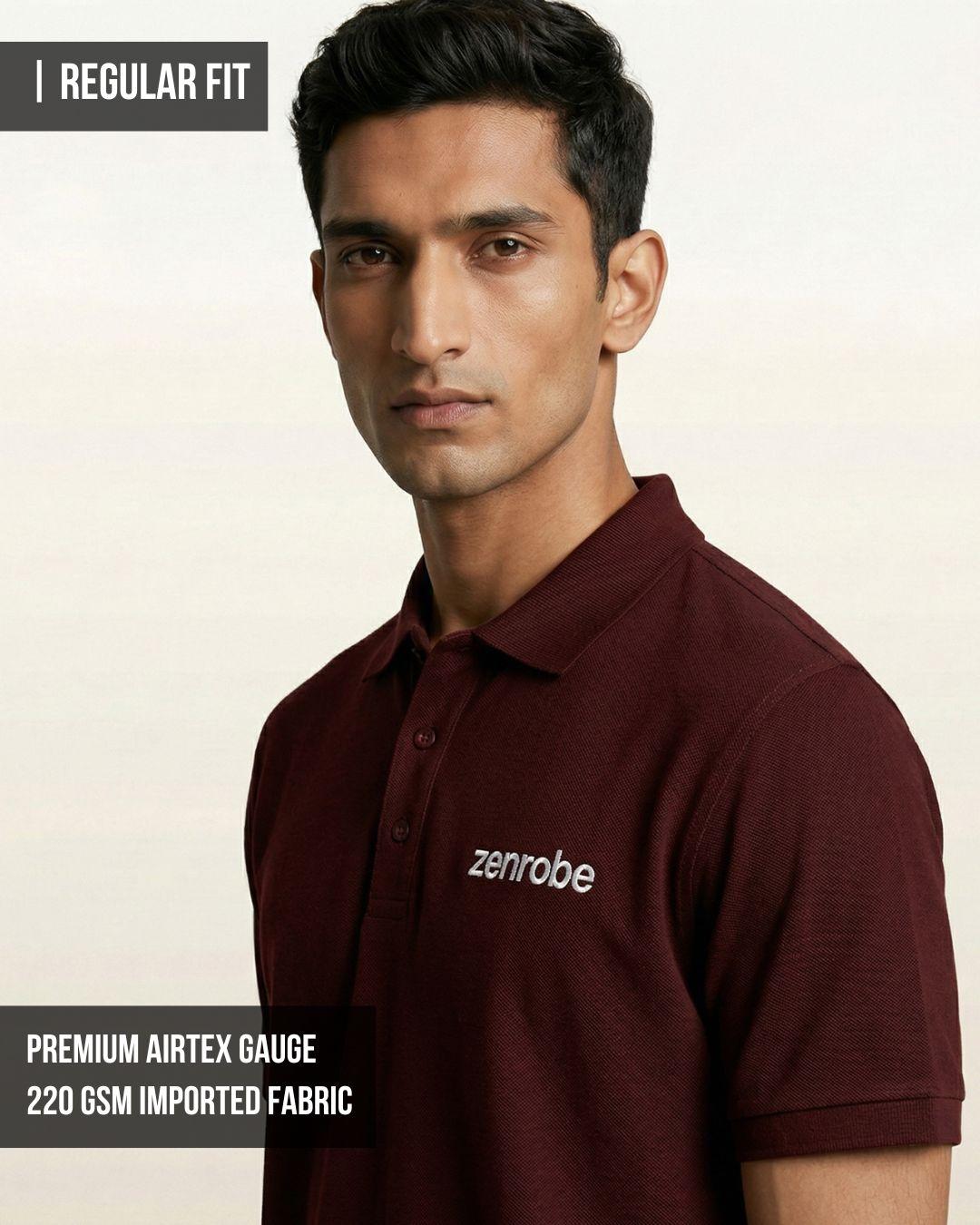 Premium Zenrobe Signature Logo Polo White Embroidery - -