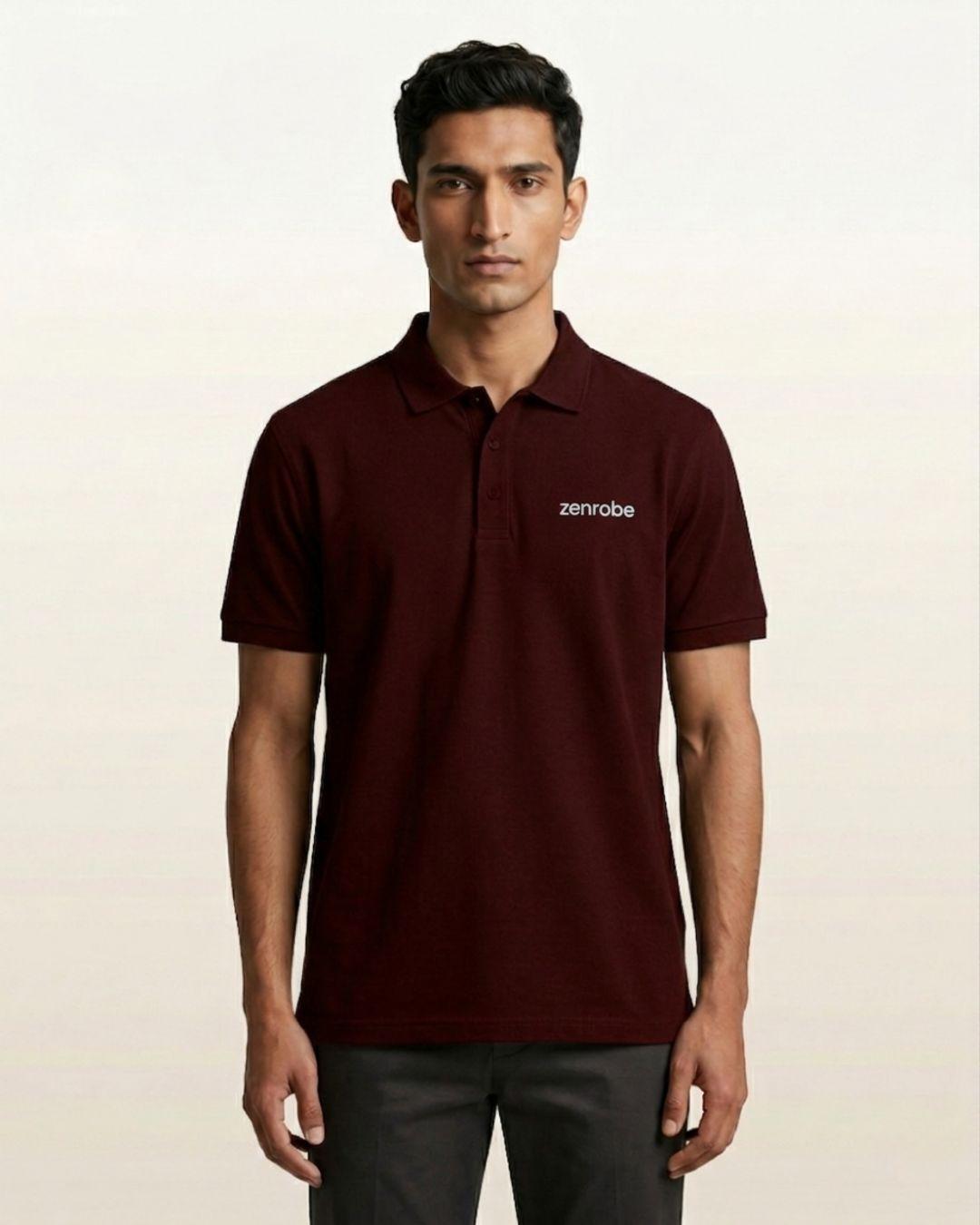 Premium Zenrobe Signature Logo Polo White Embroidery - -