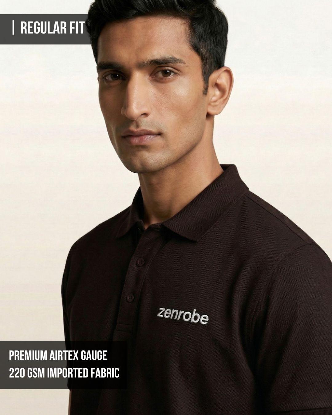 Premium Zenrobe Signature Logo Polo White Embroidery - -