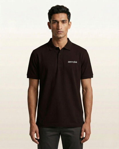 Premium Zenrobe Signature Logo Polo White Embroidery - -