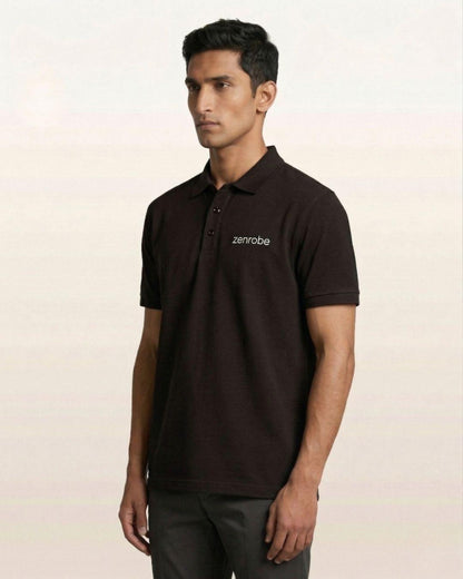 Premium Zenrobe Signature Logo Polo White Embroidery - -