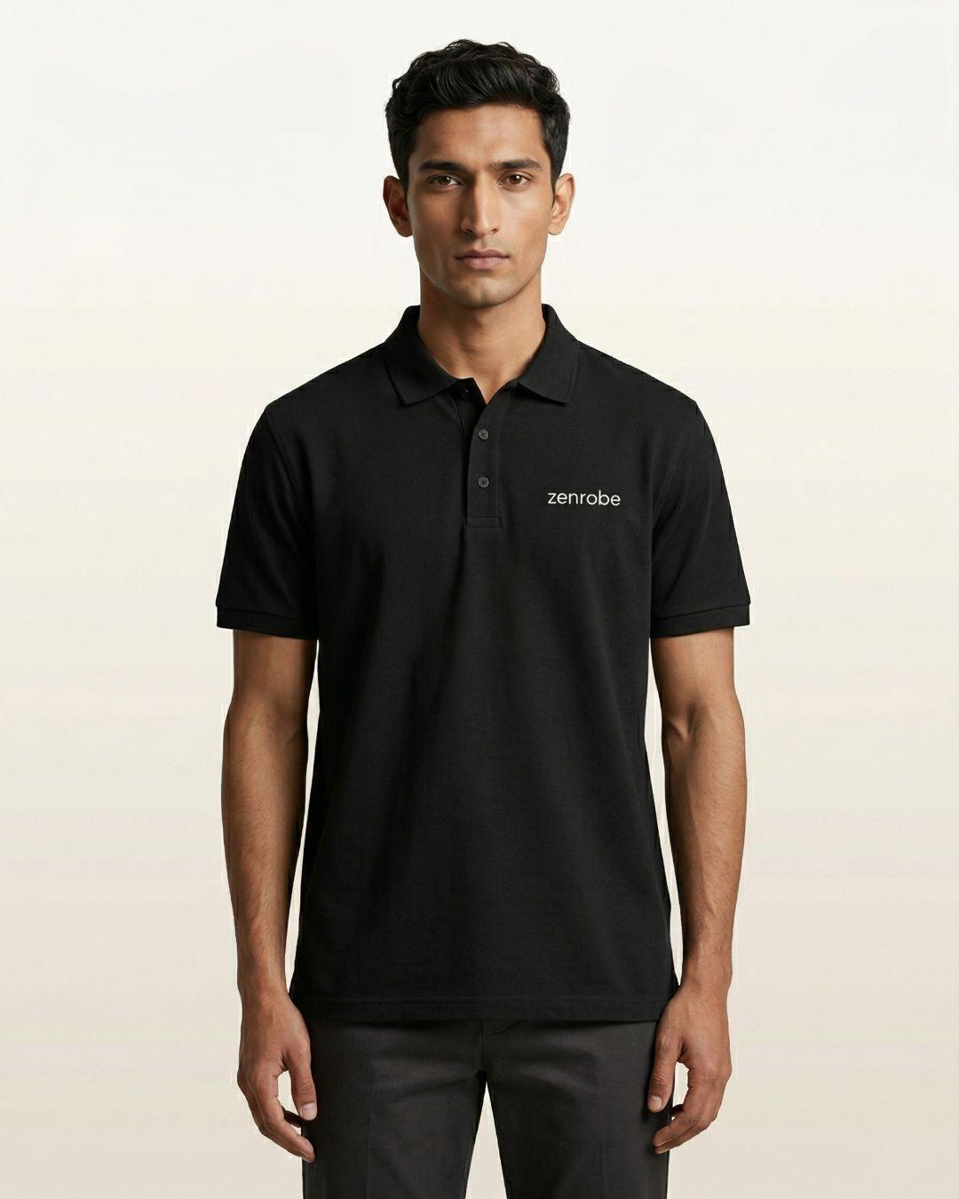 Premium Zenrobe Signature Logo Polo White Embroidery - -