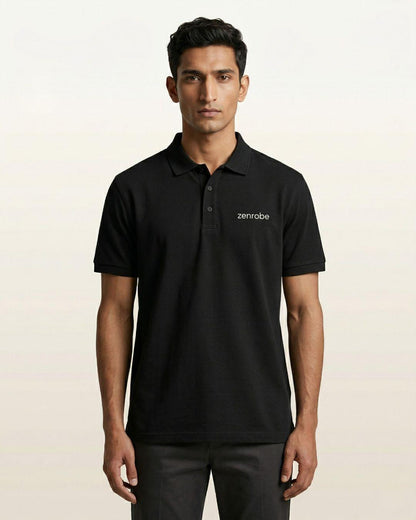 Premium Zenrobe Signature Logo Polo White Embroidery - -