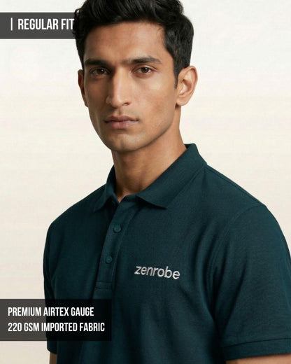 Premium Zenrobe Signature Logo Polo White Embroidery - -
