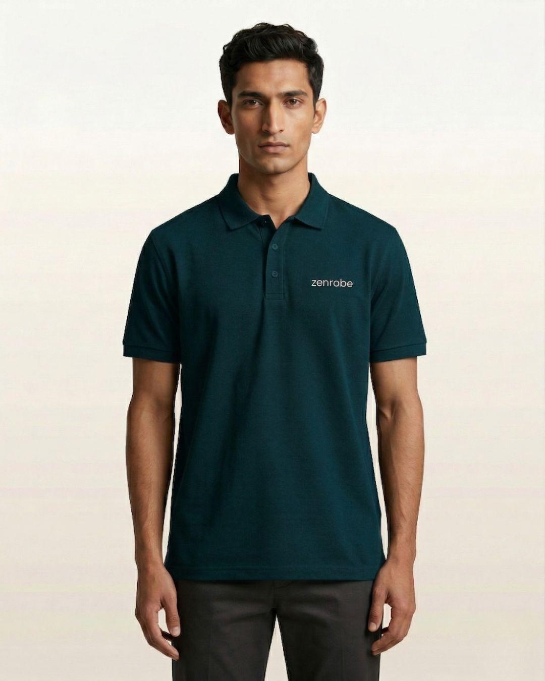 Premium Zenrobe Signature Logo Polo White Embroidery - -