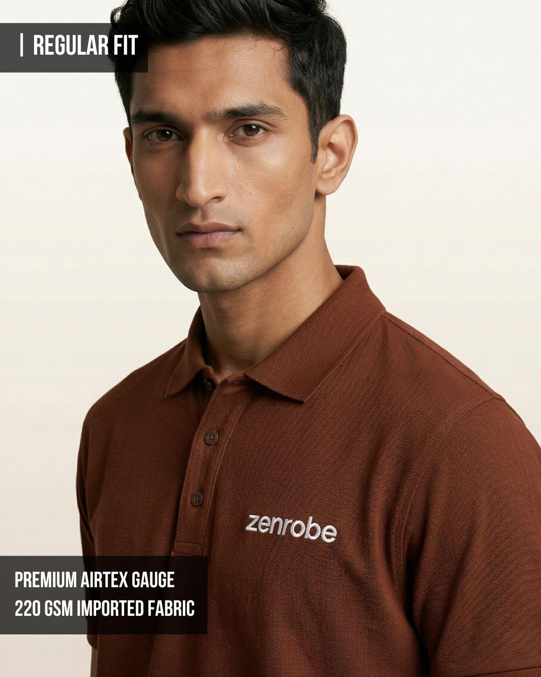 Premium Zenrobe Signature Logo Polo White Embroidery - -