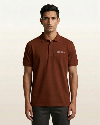 Premium Zenrobe Signature Logo Polo White Embroidery - -