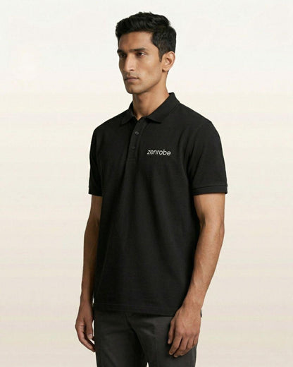 Premium Zenrobe Signature Logo Polo White Embroidery - -