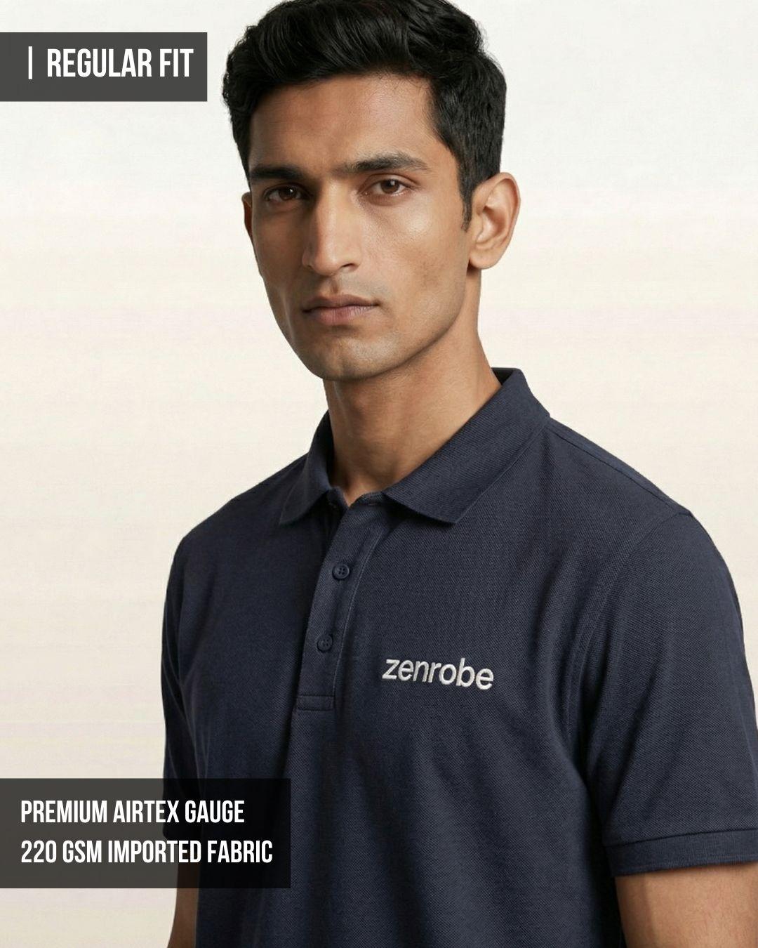Premium Zenrobe Signature Logo Polo White Embroidery - -