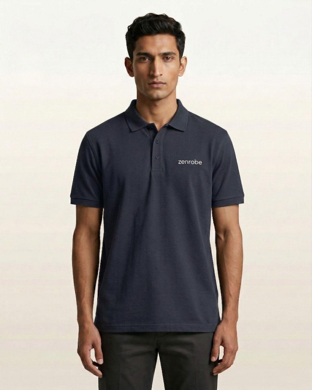 Premium Zenrobe Signature Logo Polo White Embroidery - -