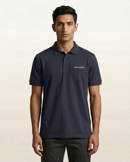 Premium Zenrobe Signature Logo Polo White Embroidery - -