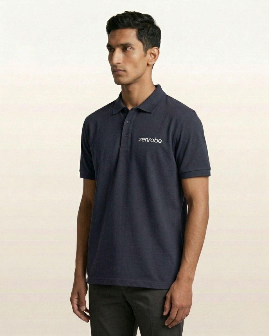 Premium Zenrobe Signature Logo Polo White Embroidery - -