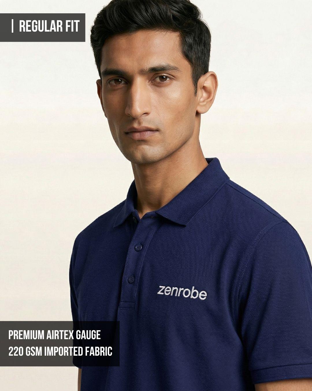 Premium Zenrobe Signature Logo Polo White Embroidery - -