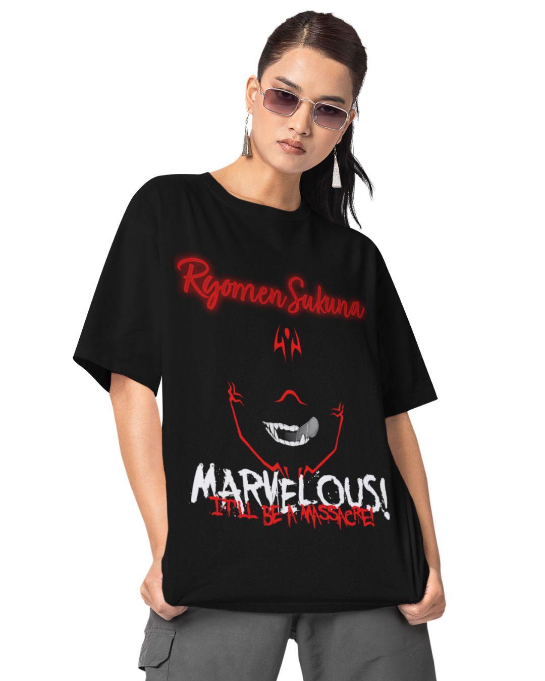 Ryomen Sukuna | Jujutsu Kaisen Unisex Oversized T-Shirt - -
