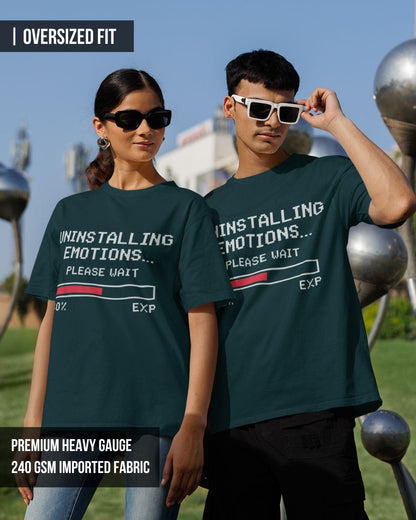 Uninstalling Emotions Unisex Oversized T-Shirt