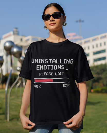 Uninstalling Emotions Unisex Oversized T-Shirt