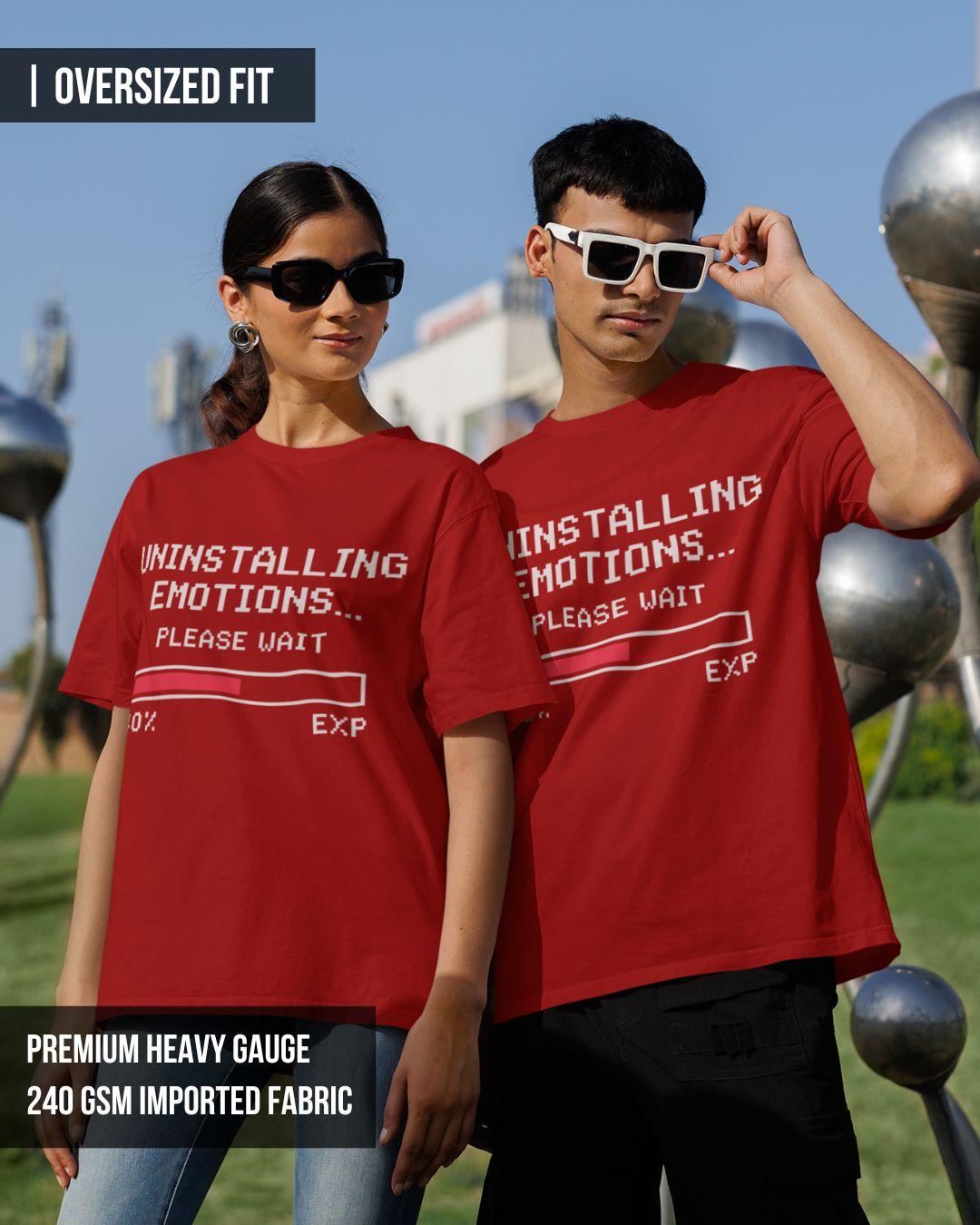 Uninstalling Emotions Unisex Oversized T-Shirt