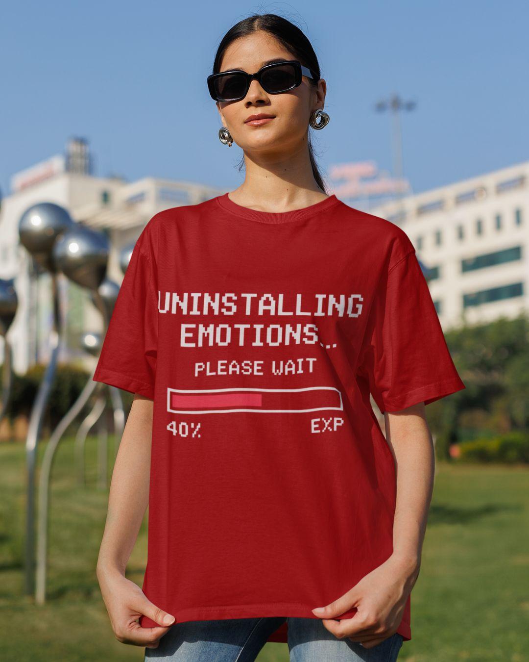 Uninstalling Emotions Unisex Oversized T-Shirt