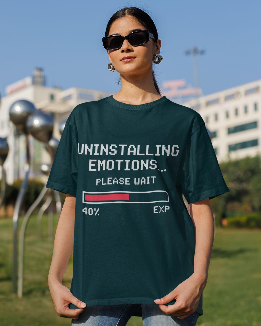 Uninstalling Emotions Unisex Oversized T-Shirt