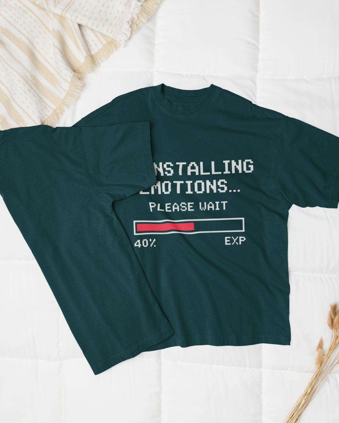 Uninstalling Emotions Unisex Oversized T-Shirt