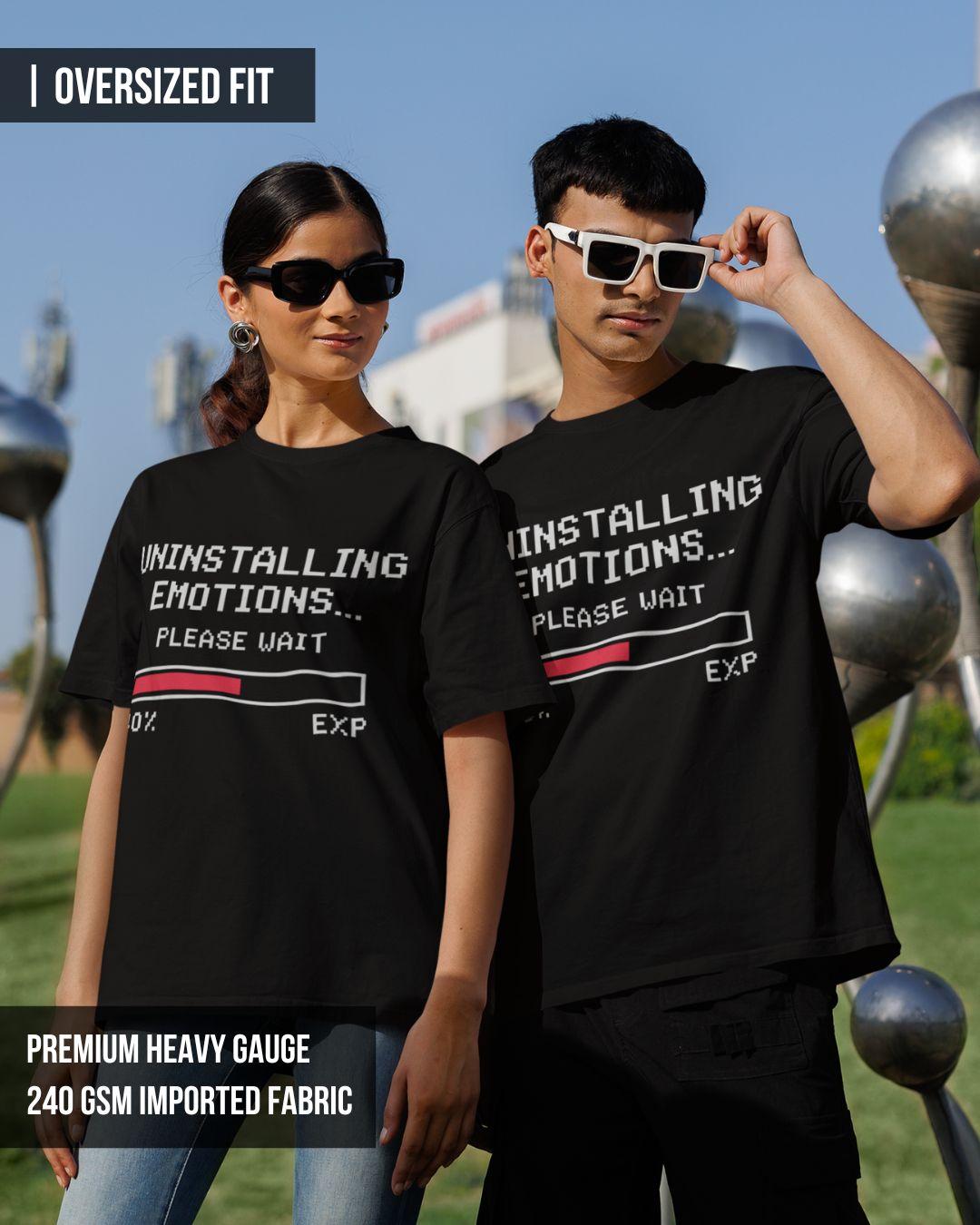 Uninstalling Emotions Unisex Oversized T-Shirt