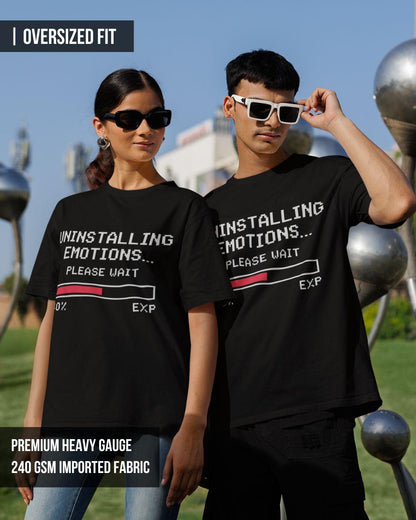 Uninstalling Emotions Unisex Oversized T-Shirt