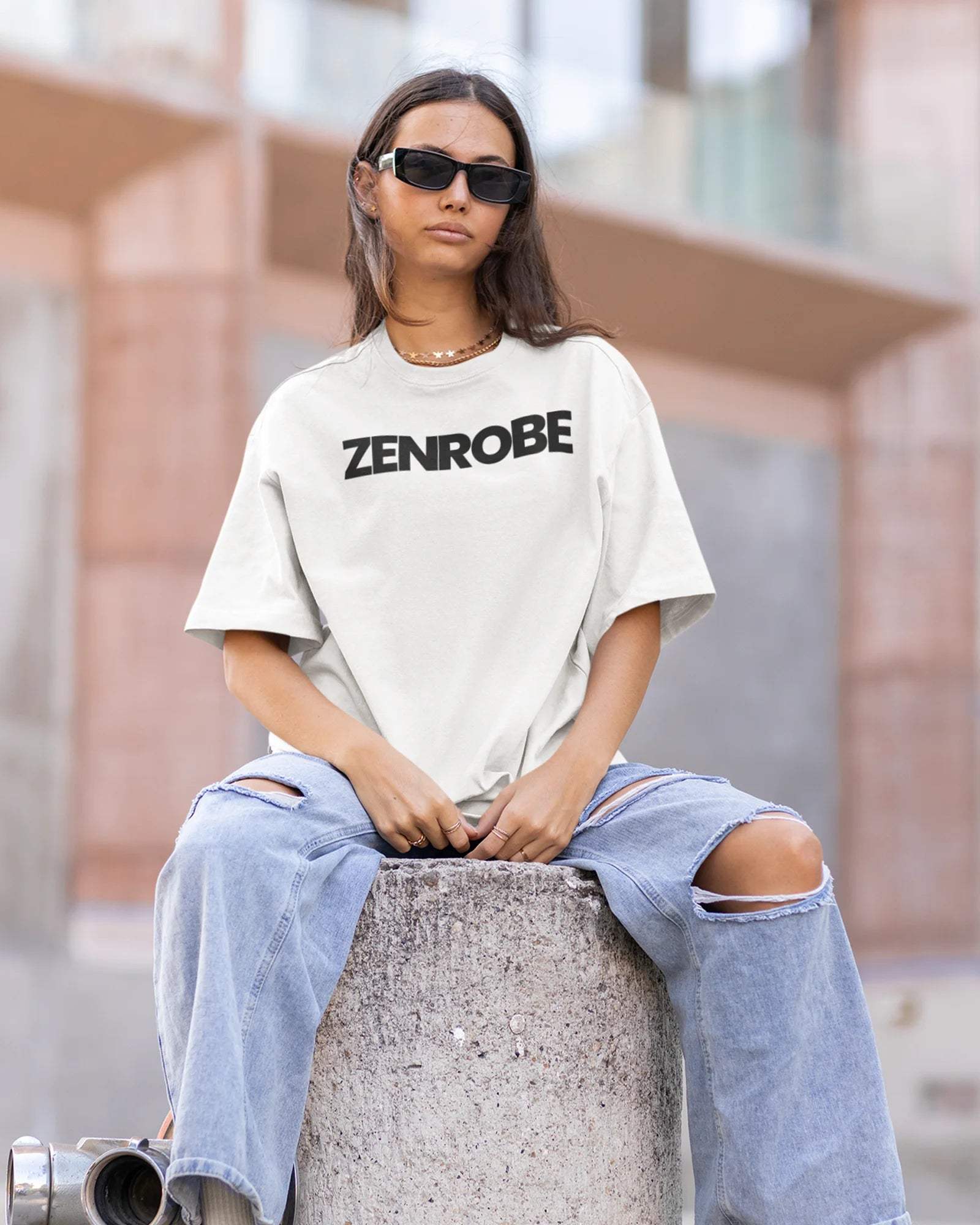 Zenrobe Originals Oversized Women's Tshirt - zenrobe- White-XXL- 699.00