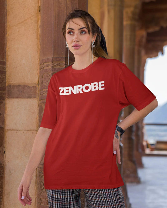 Zenrobe Originals Oversized Unisex Tshirt - zenrobe- Red-XXL- 699.00