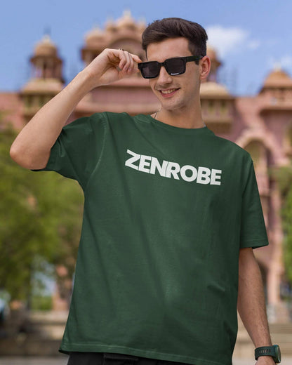Zenrobe Originals Oversized Unisex Tshirt - zenrobe- Bottle-Green-XXL- 699.00