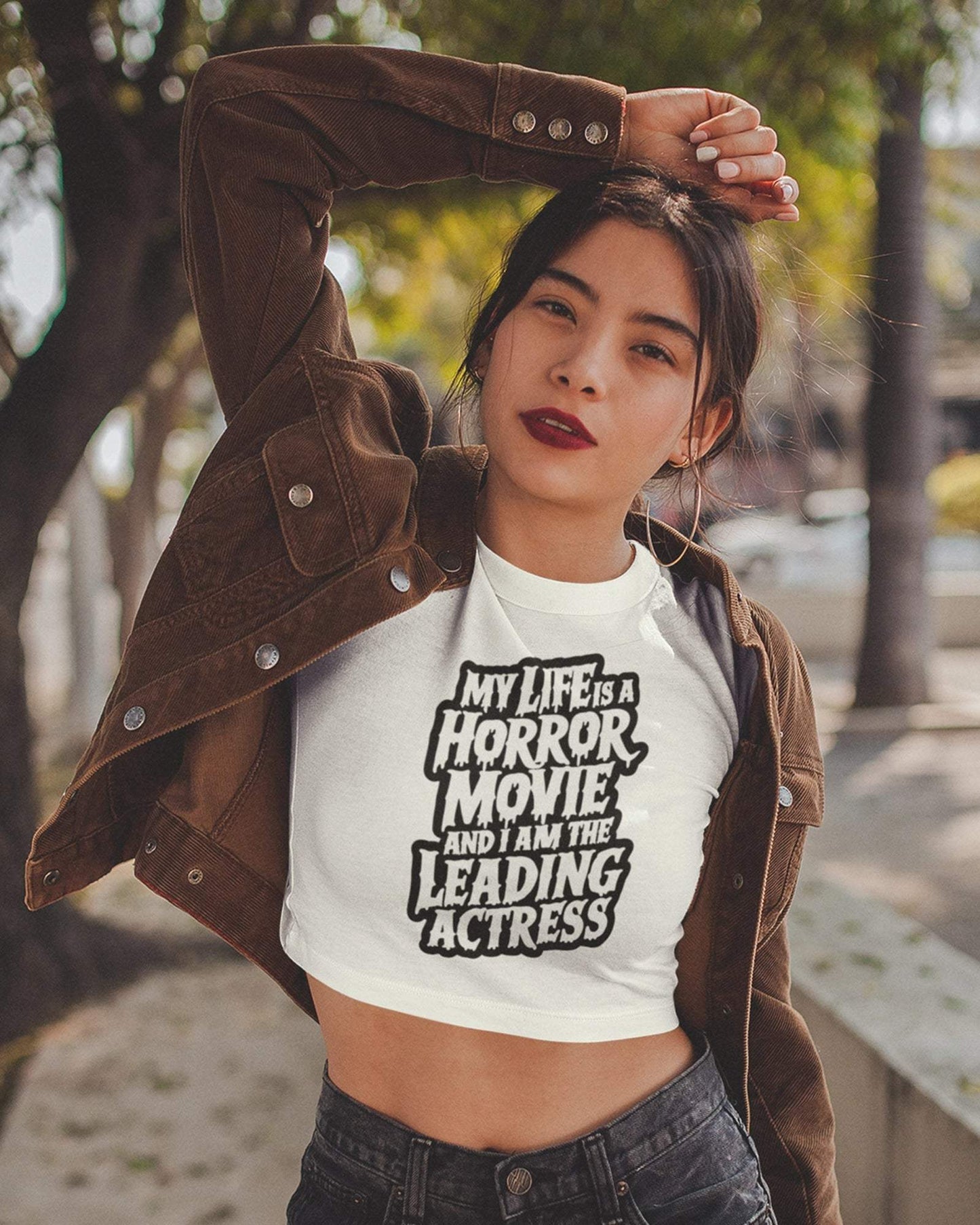 Leading Actress Women's Crop Top - zenrobe- White-XXL- 699.00
