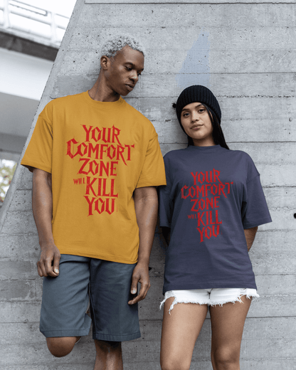 Comfort Zone Unisex Oversized Tshirt - zenrobe- Navy-Blue-XXL- 799.00