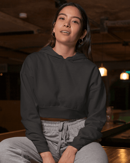 Perfect Crop Hoodie - zenrobe- Black-XXL- 699.00