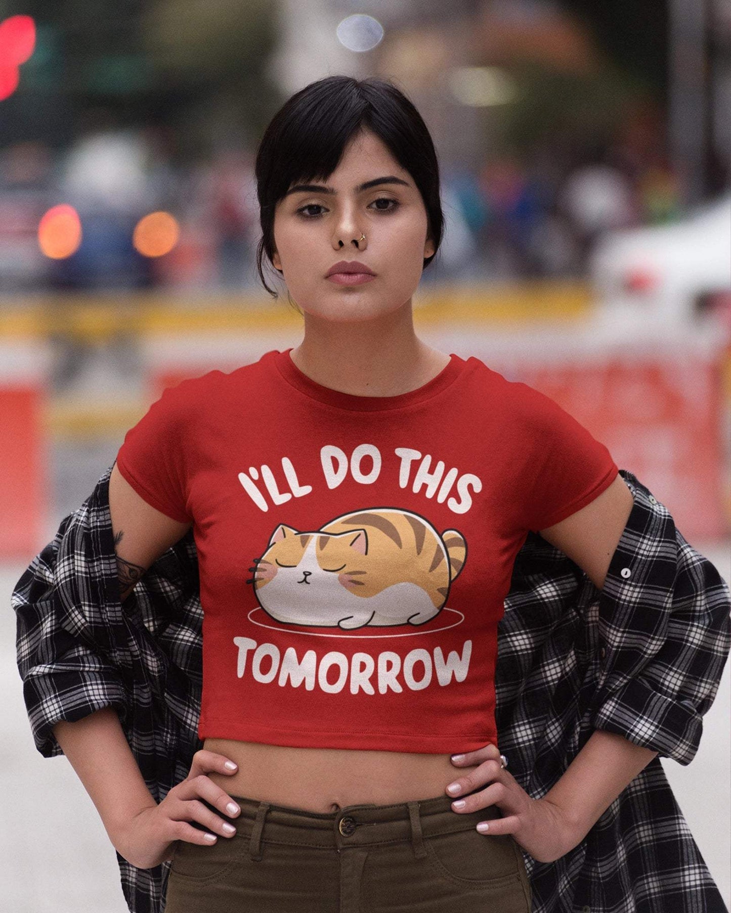 Tomorrow Women's Crop Top - zenrobe- Red-XXL-  699.00