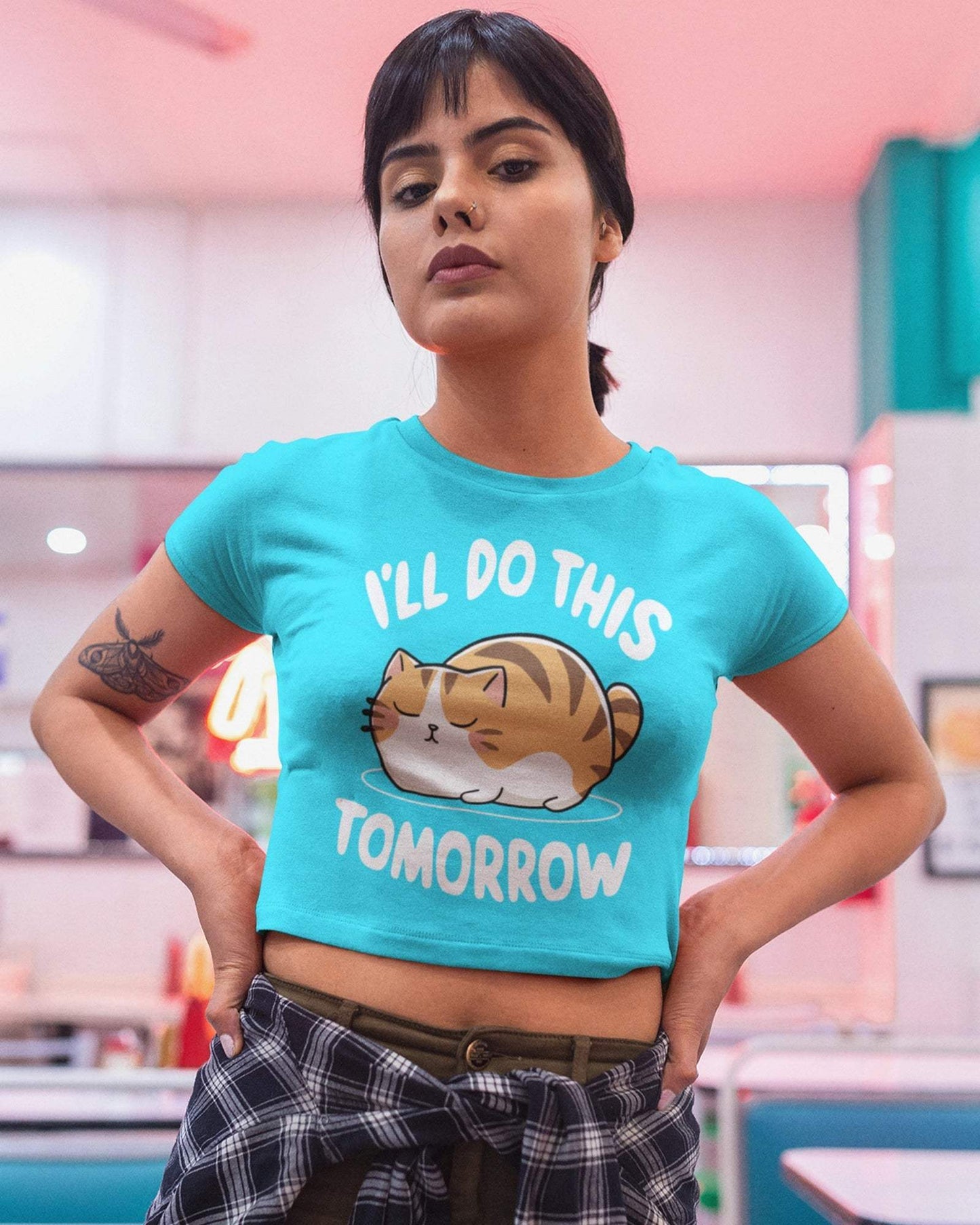 Tomorrow Women's Crop Top - zenrobe- SkyBlue-XXL-  699.00