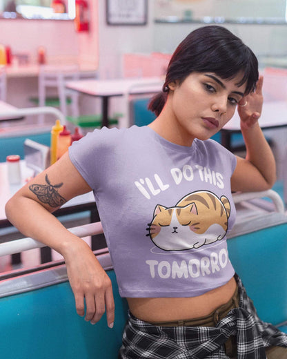 Tomorrow Women's Crop Top - zenrobe- Lavender-XXL-  699.00