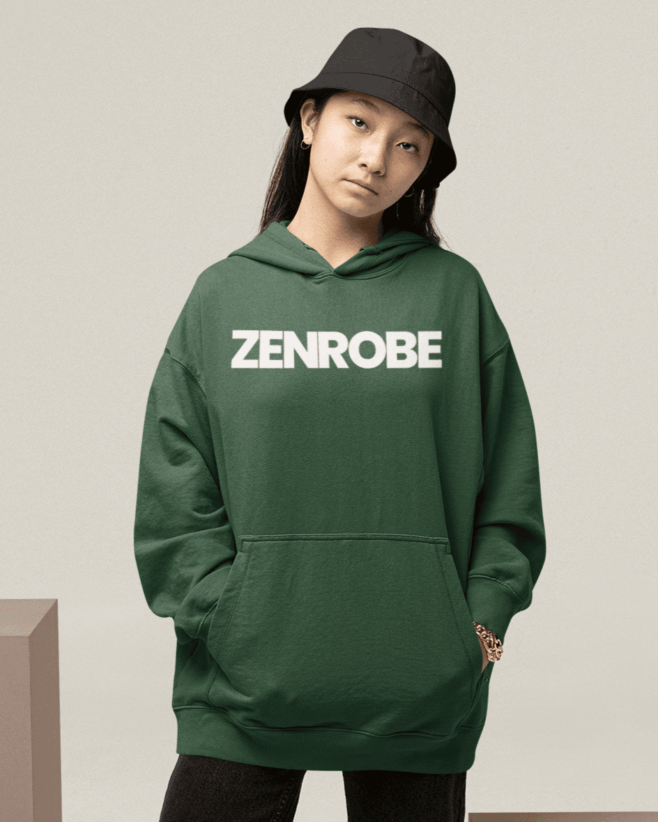 Z.R.O Coziest Unisex Oversized Hoodie - zenrobe- Bottle-Green-3XL- 1249.00