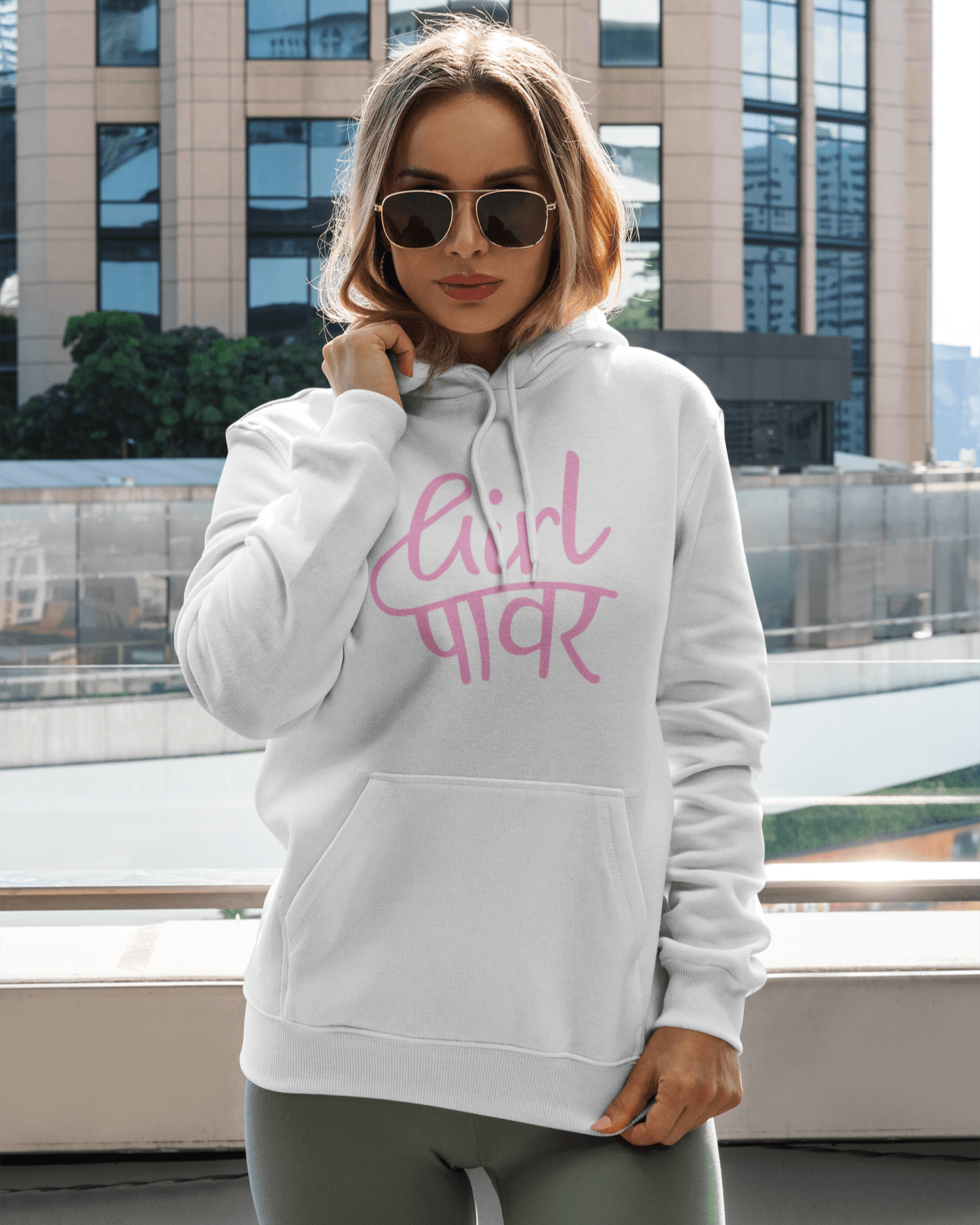Girl Power Women's Hoodie - zenrobe -  white