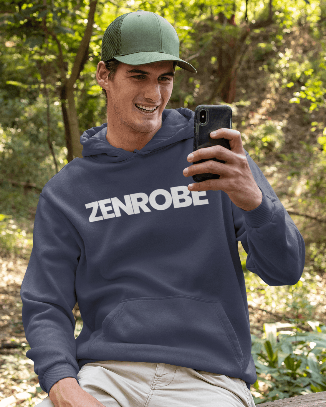 Z.R.O Unisex Hoodie - zenrobe- Navy-Blue-3XL- 1029.00