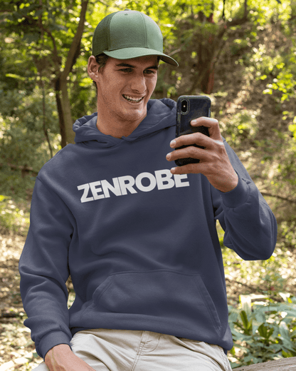 Z.R.O Unisex Hoodie - zenrobe- Navy-Blue-3XL- 1029.00