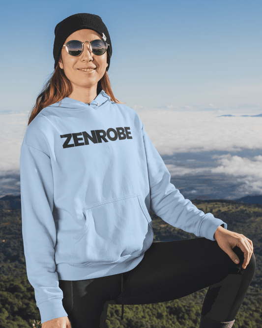 Z.R.O Unisex Hoodie - zenrobe- Baby-Blue-3XL- 1029.00