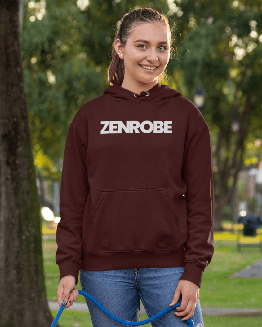 Z.R.O Unisex Hoodie - zenrobe- Maroon-3XL- 1029.00