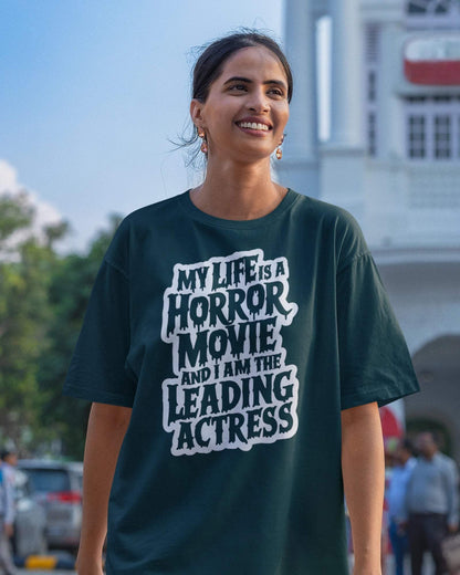Leading Actress Women's Oversized Tshirt - zenrobe- Petrol-Blue-XXL- 799.00