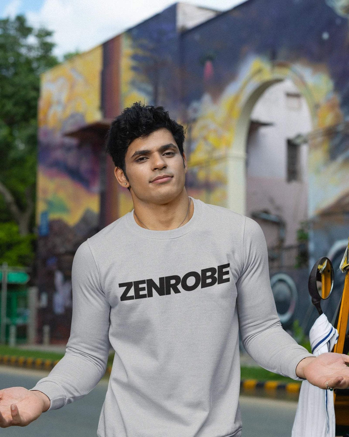 Z.R.O Unisex Sweatshirt Grey Melange / 3XL- Grey Melange / 3XL- 899.00