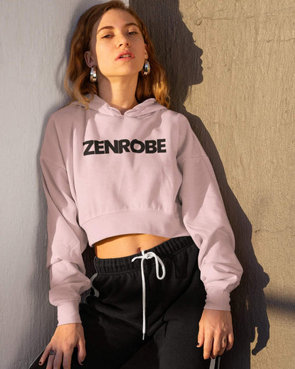 Z.R.O Perfect Crop Hoodie - zenrobe- Light-Baby-Pink-XXL- 799.00