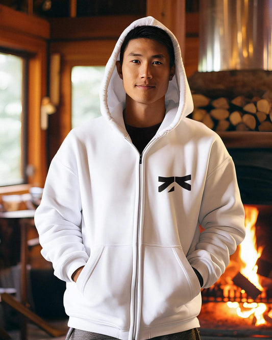 Z.R.O Heavyweight Fleece Unisex Zipper Hoodie White / 3XL- White / 3XL- 1299.00