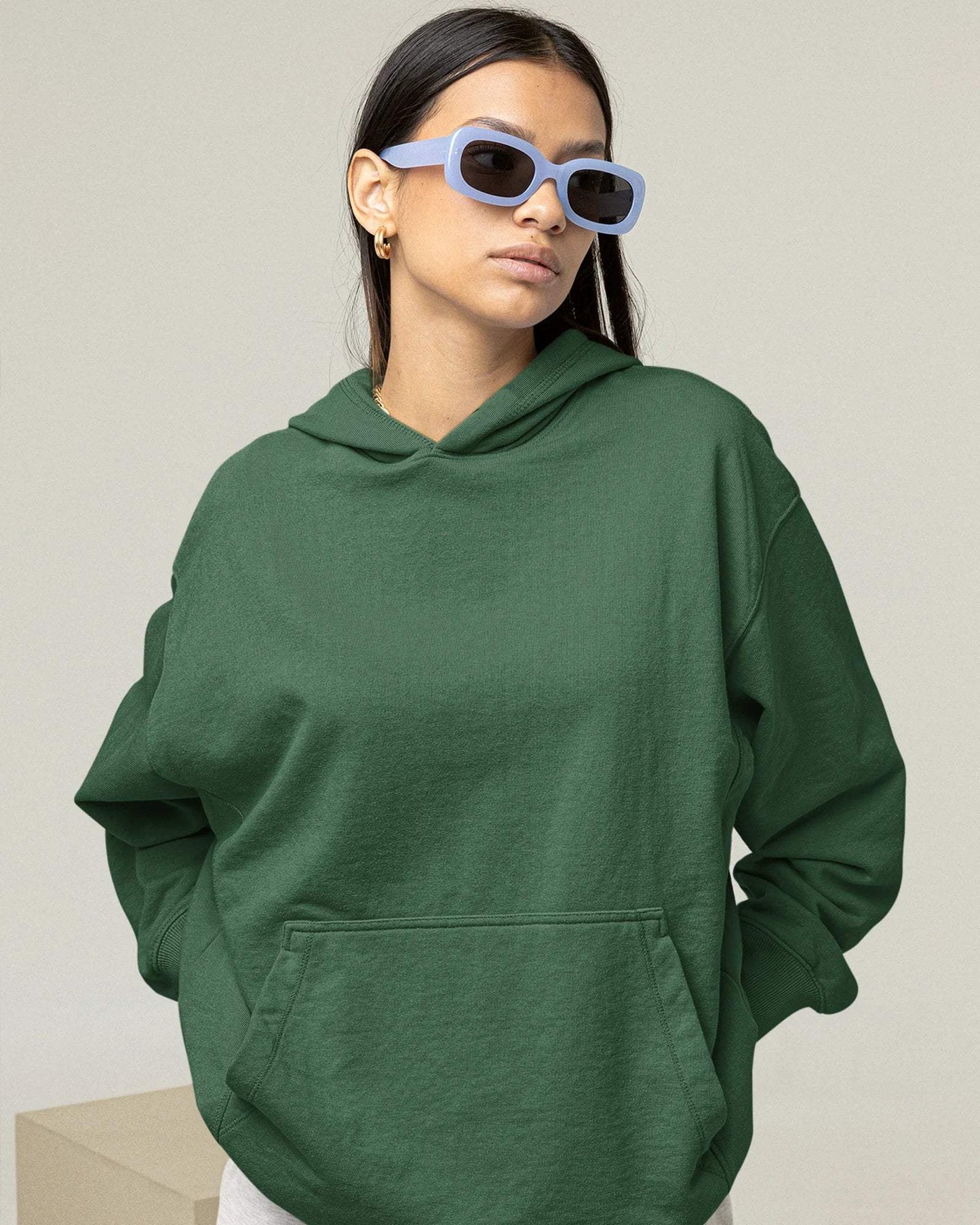 The Coziest Unisex Oversized Hoodie - zenrobe- Bottle-Green-3XL- 1099.00