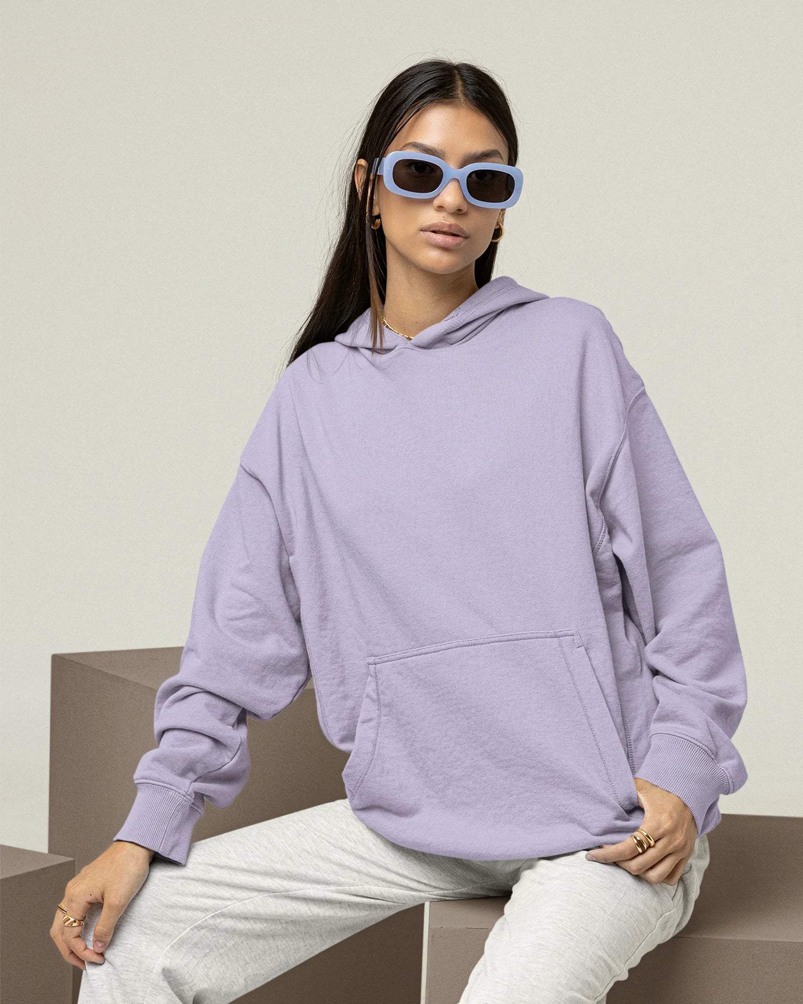 The Coziest Unisex Oversized Hoodie - zenrobe- Lavender-3XL- 1099.00
