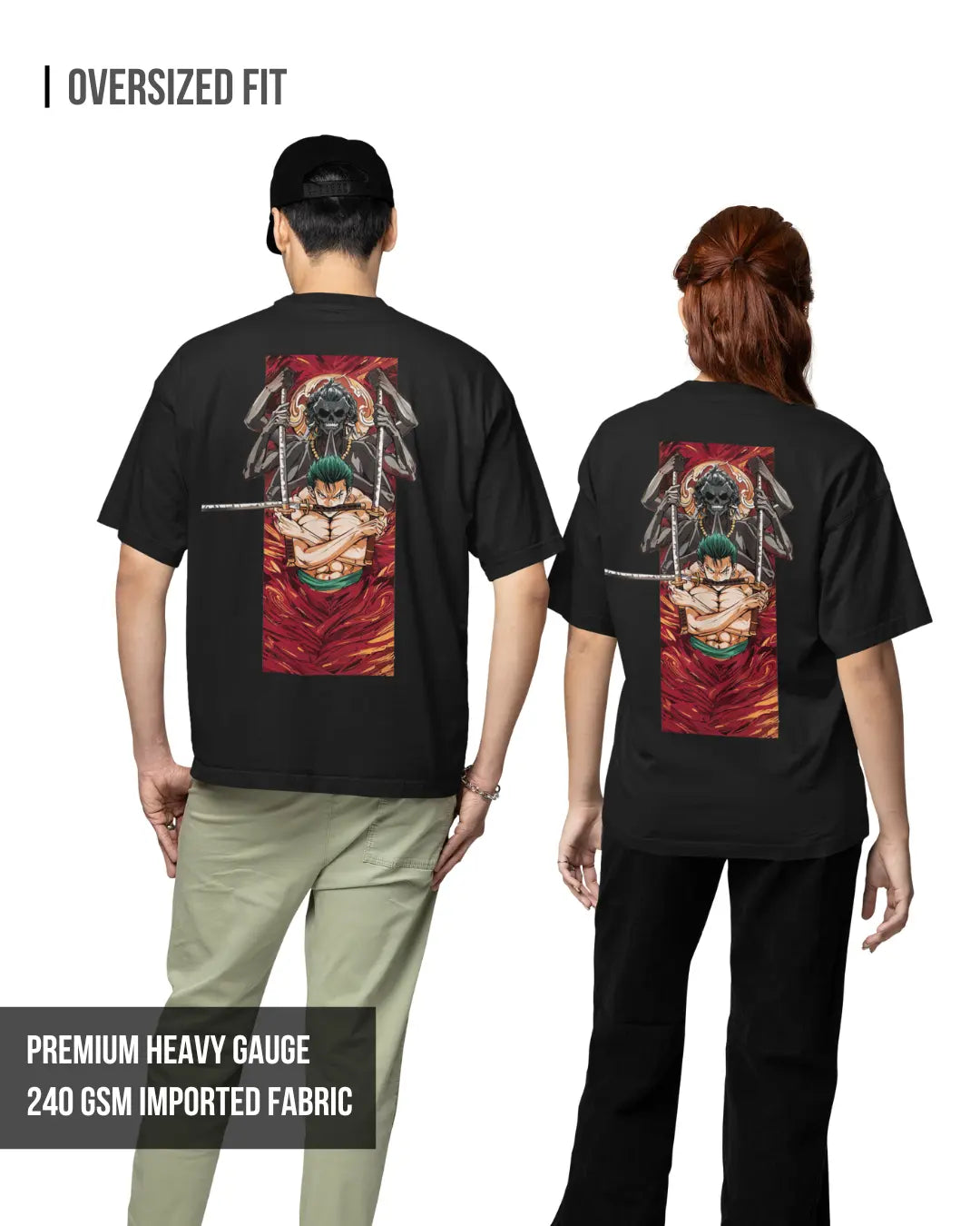 Zoro : King Of Hell | One Piece | Unisex Oversized Tshirt